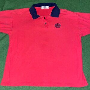 Authentic VTG Burberry Red And Navy Polo-Shirt